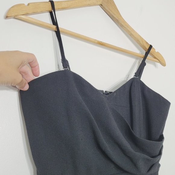 Romeo & Juliet Couture Dressy Romper One Piece Jumper Black Sweetheart Neck S - Picture 4 of 14